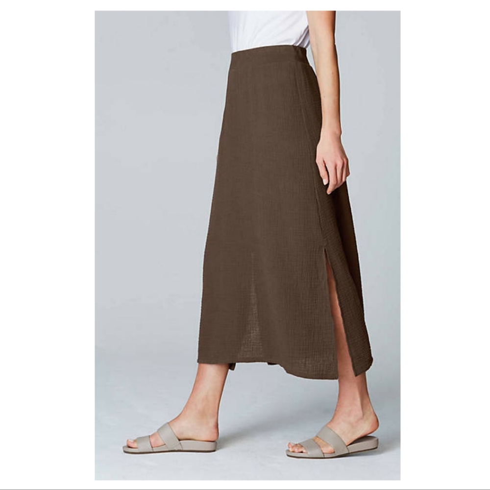 J Jill Pure Jill Crinkled Dipped-Hem Skirt

Sz M